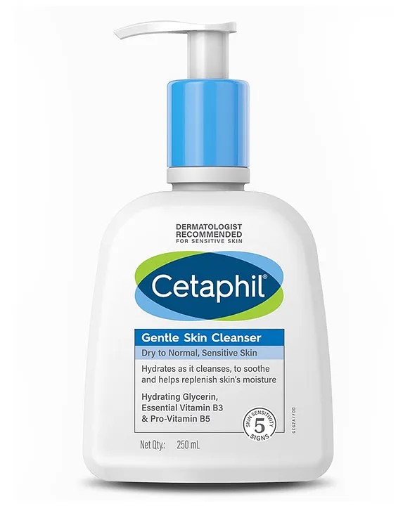 Cetaphil Gentle Skin Cleanser (250 ml) For Dry to Normal, Sensitive Skin